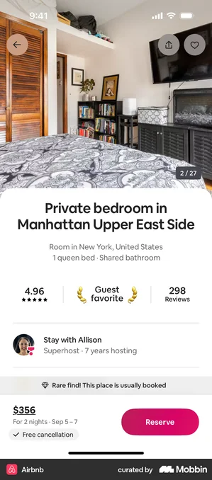 Airbnb listing detail