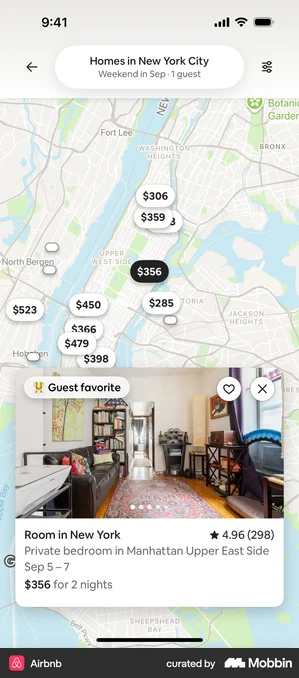 Airbnb map search
