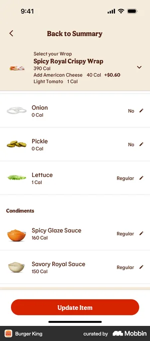 Burger King customise