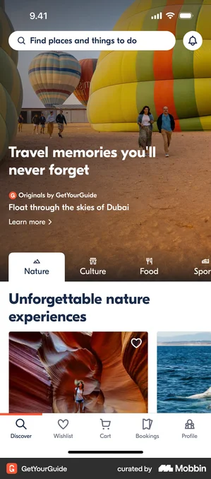 GetYourGuide home