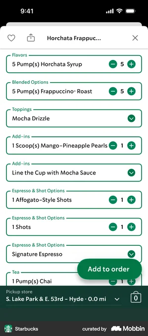 Starbucks customise
