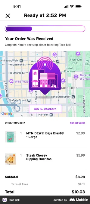 Taco Bell tracking