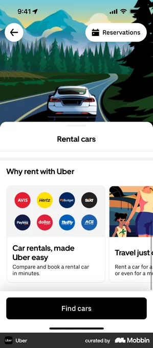 Uber rental cars